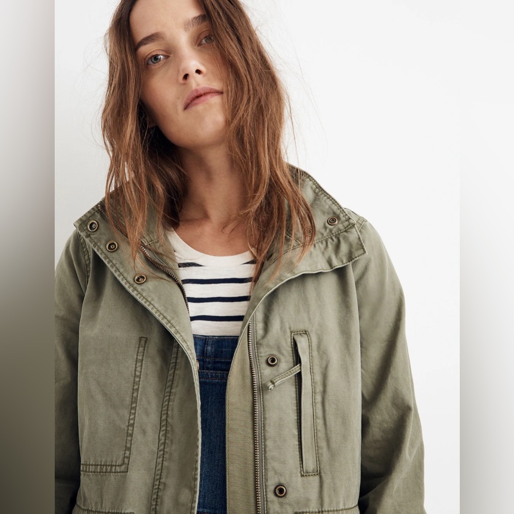 Madewell Passage Jacket in Desert Olive - Picture 2 of 16